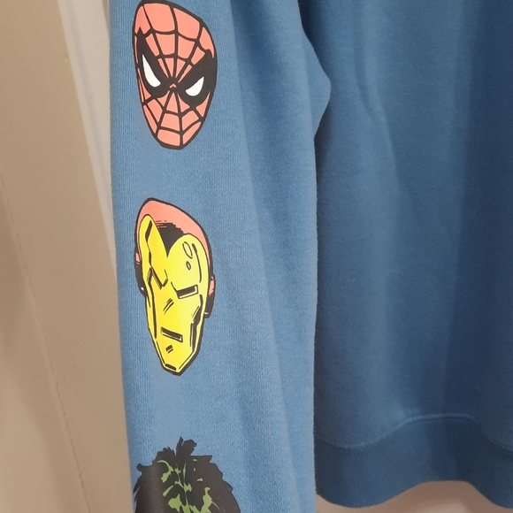Marvel Characters Blue Hoodie, Size Large - Picture 4 of 6